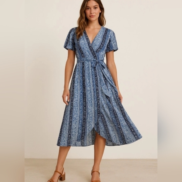 Reformation Wrap Dress floral print Size 4 - Picture 1 of 15